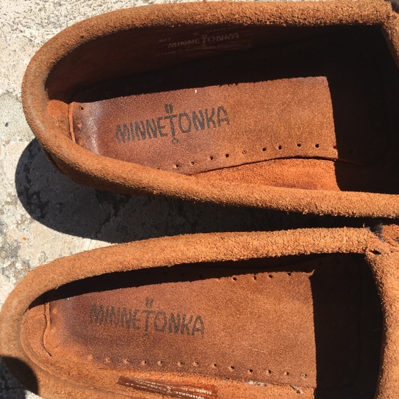 Minnetonka Kilty Suede hardsole moccasins, brown - Picture 6 of 8